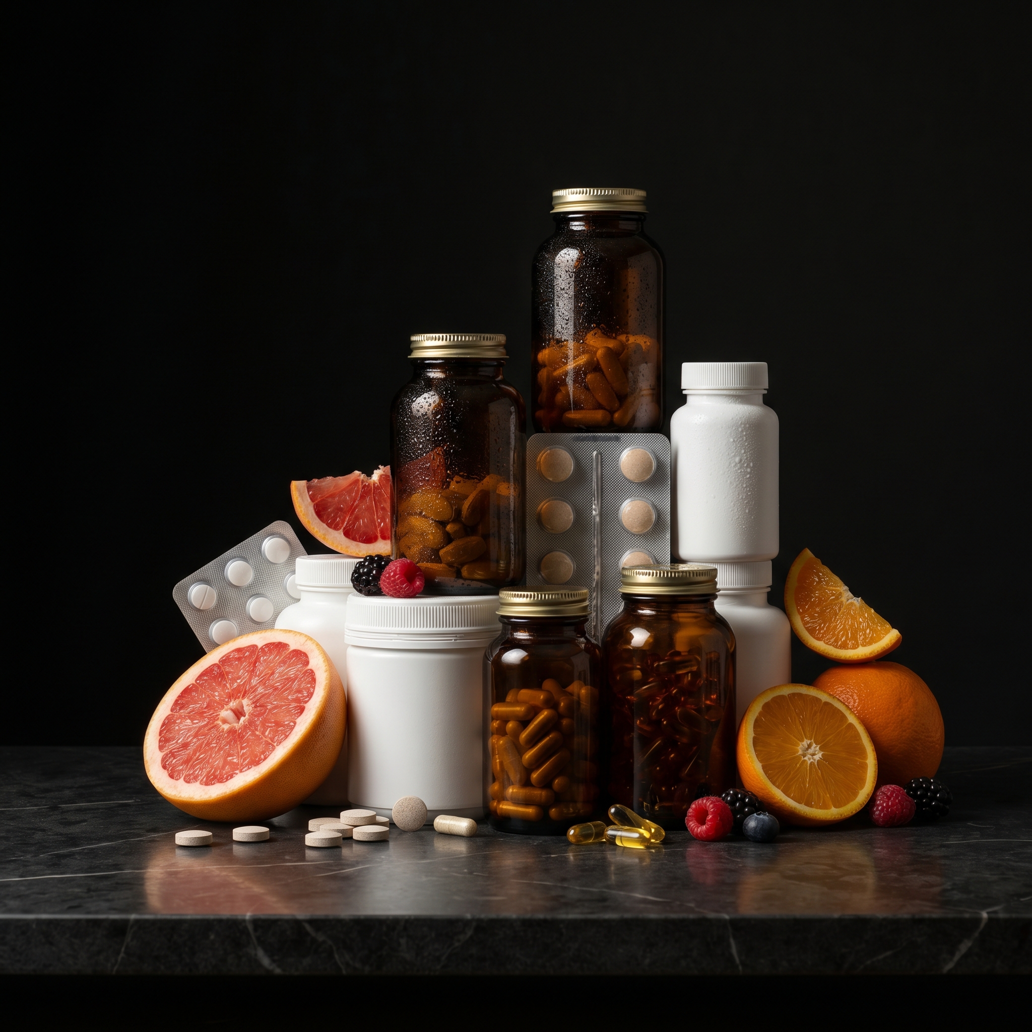 Vitamins, still life