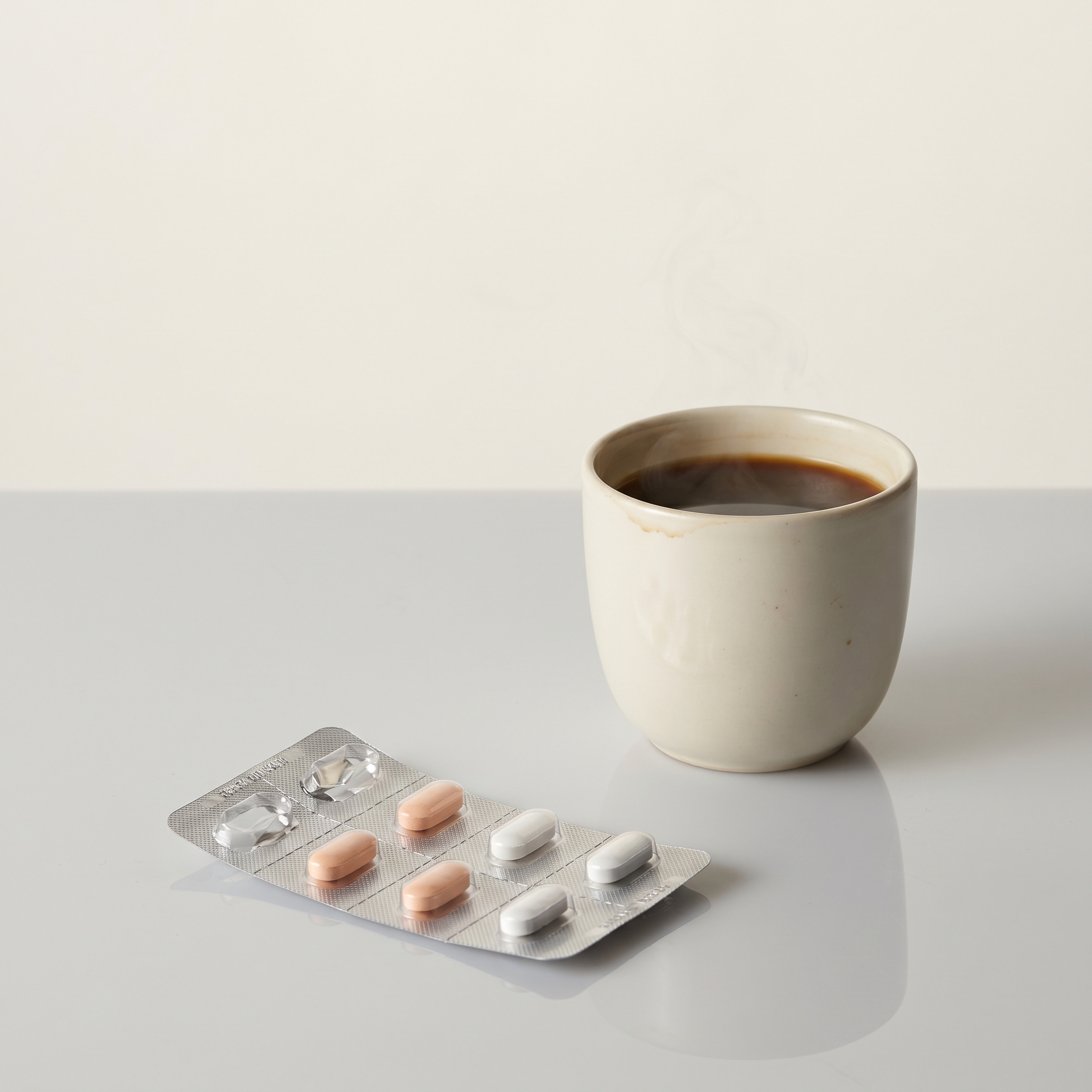 Blister pack and coffee